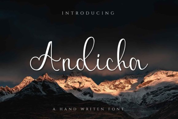 Andicha: A Refined Script Font for Editorial Elegance