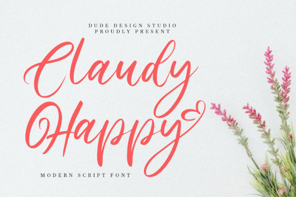 Bring Charm to Your Creations with Claudy Happy Font