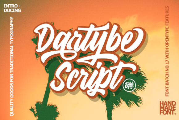 Discover Dartybe: A Bold and Retro Font for Crafters