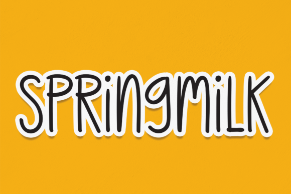 Springmilk: A Handwritten Font for Creative Makers